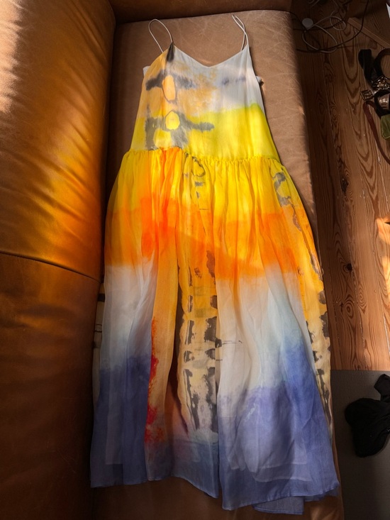 Angel Chen Dresses & Skirts - Angel Chen Tie Dye silk runway watercolor Midi Shanghai Spring 2022 collection
